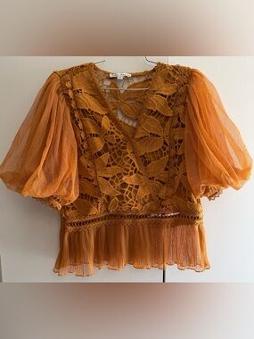 Haute Monde Floral Embroidery Peplum Blouse